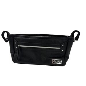 Itzy Ritzy Stroller Caddy Organizer OS Black Excellent Vegan Leather Pebbled